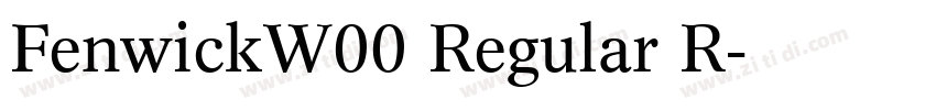 FenwickW00 Regular R字体转换